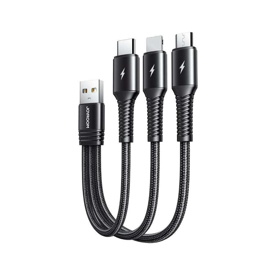 Joyroom 3 In 1 Charging Cable 0.15M Micro Type C Lightning (S 01530G9) 4 Joyroom 3 In 1 Charging Cable 0.15M Micro Type C Lightning (S 01530G9) 4