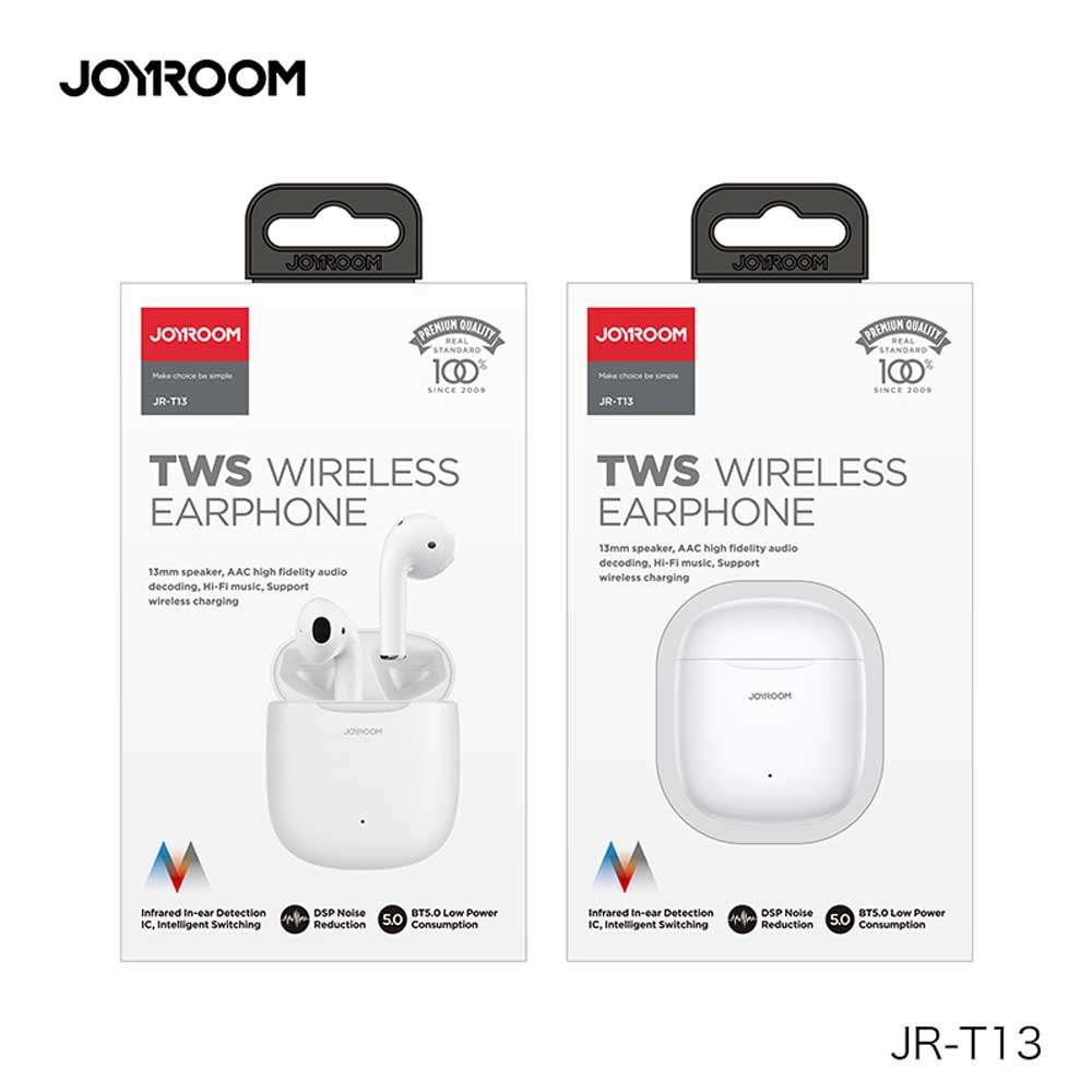 Joyroom Jr T13 True Wireless Earbuds – White Color2 Joyroom Jr T13 True Wireless Earbuds – White Color2
