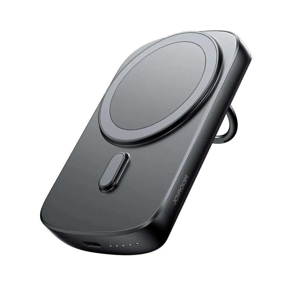 Joyroom Jr W030 20W 6000Mah Magnetic Wireless Power Bank With Ring Holder Black Color 1 Joyroom Jr W030 20W 6000Mah Magnetic Wireless Power Bank With Ring Holder Black Color 1