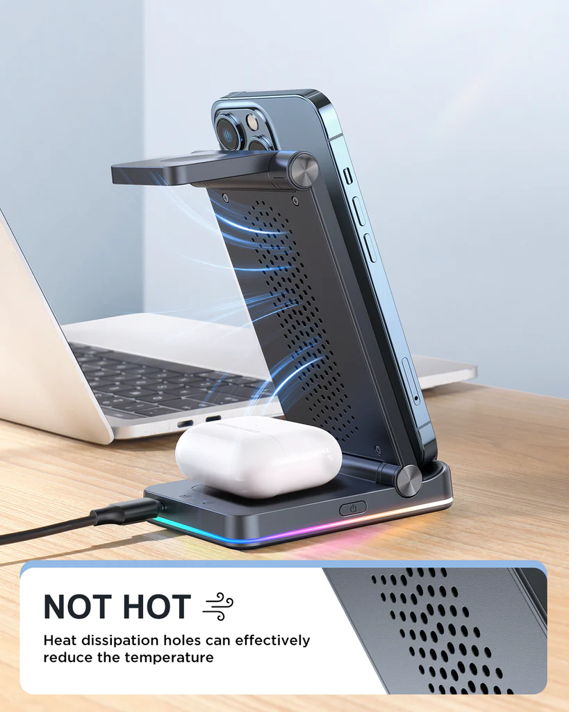 Joyroom Jr Wqn01 3 In 1 Foldable Wireless Charging Station 1 Joyroom Jr Wqn01 3 In 1 Foldable Wireless Charging Station 1