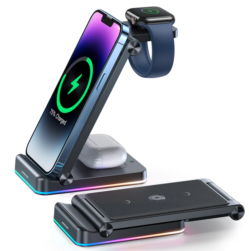 Joyroom Jr Wqn01 3 In 1 Foldable Wireless Charging Station 2 Joyroom Jr Wqn01 3 In 1 Foldable Wireless Charging Station 2