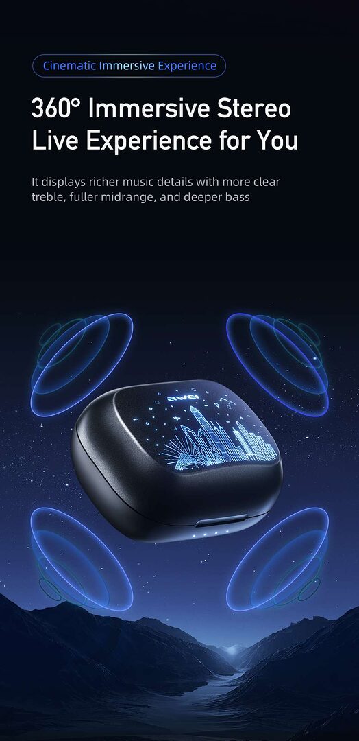 Awei T53 Anc True Wireless Earbuds C Awei T53 Anc True Wireless Earbuds C