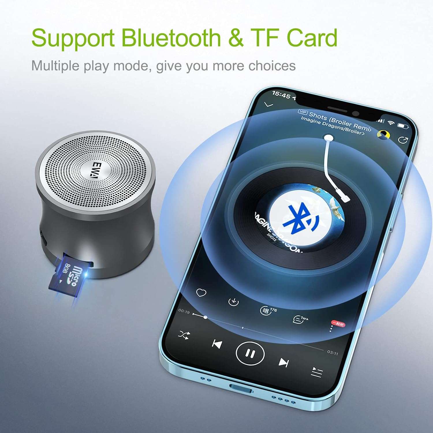 Ewa A119 Mini Bluetooth Speaker Blue V Ewa A119 Mini Bluetooth Speaker Blue V