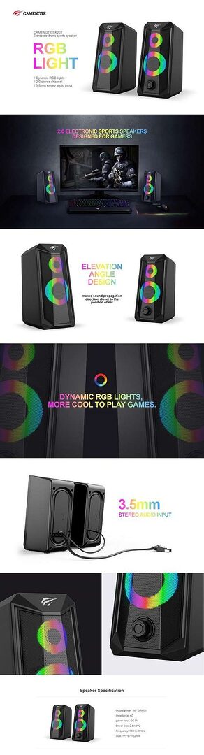Havit Sk202 Rgb Gaming Usb Speaker D Havit Sk202 Rgb Gaming Usb Speaker D