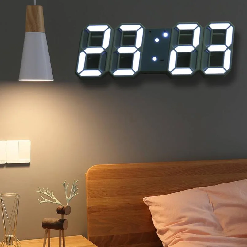 3D Led Digital Clock Glowing Decoration Wall Or Table Clock – Blue Led B 3D Led Digital Clock Glowing Decoration Wall Or Table Clock – Blue Led B