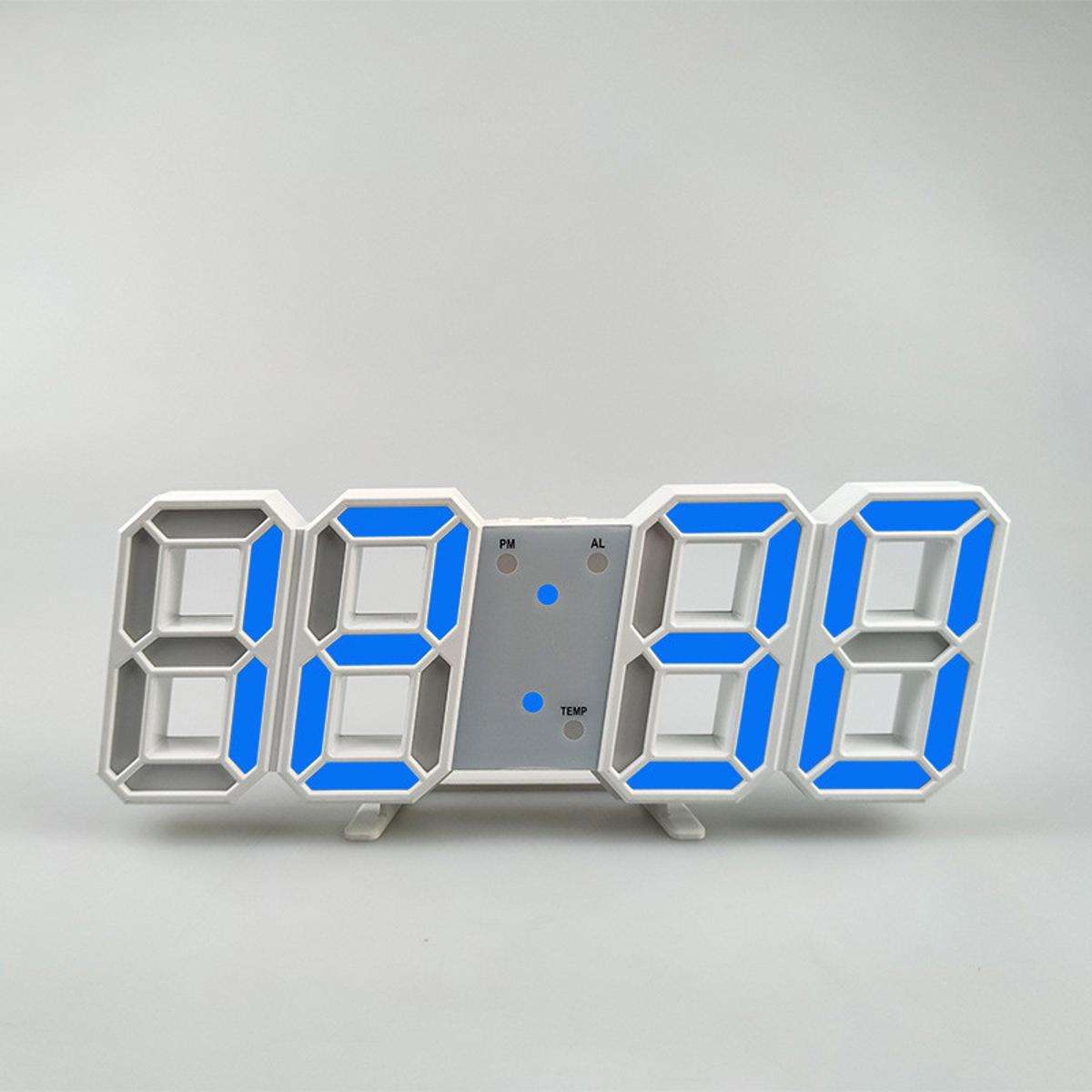 3D Led Digital Clock Glowing Decoration Wall Or Table Clock – Blue Led 3D Led Digital Clock Glowing Decoration Wall Or Table Clock – Blue Led