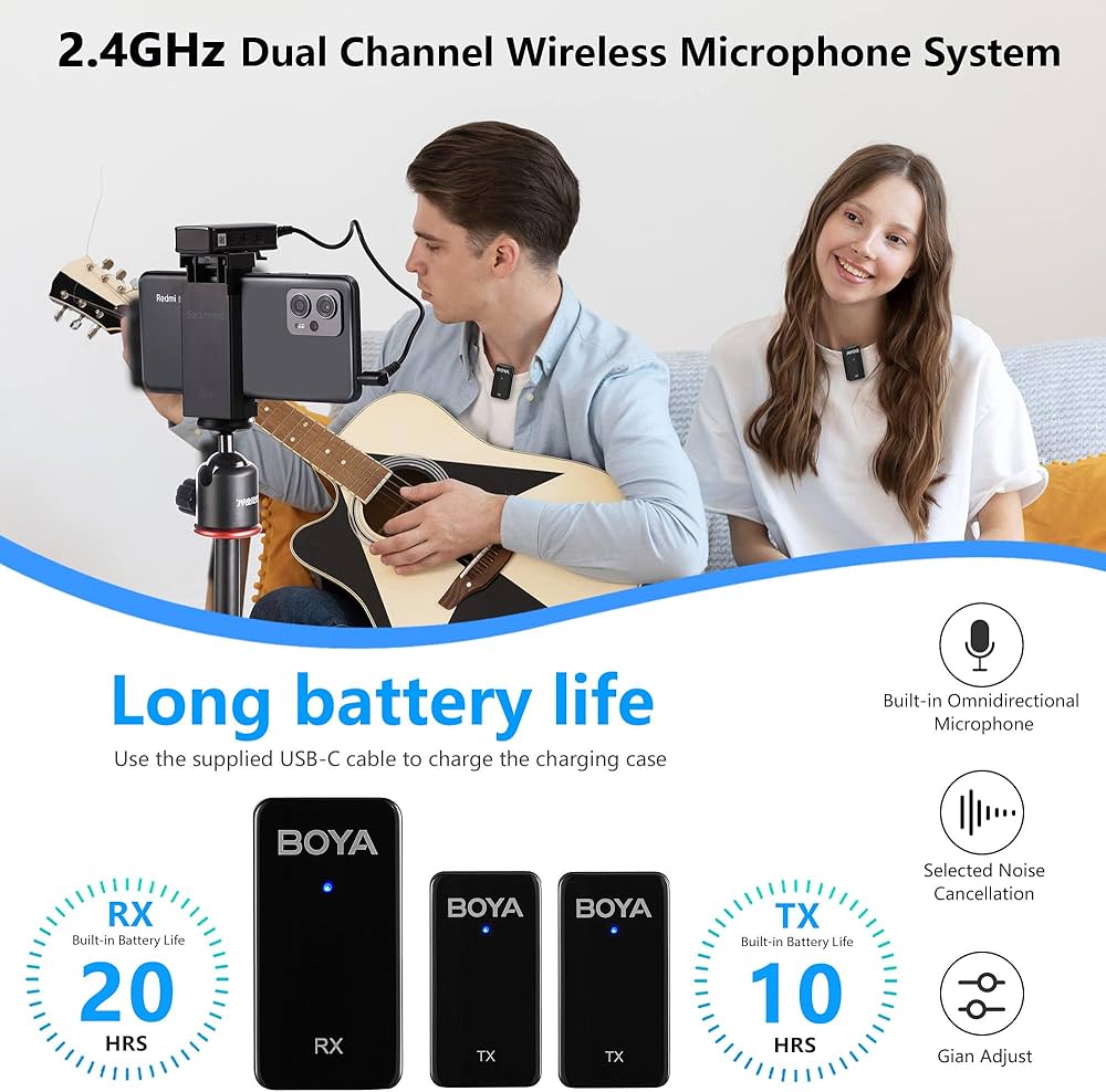 Boya By Wmic5 M2 Ultracompact 2 4Ghz Dual Channel Wireless Microphone System B Boya By Wmic5 M2 Ultracompact 2 4Ghz Dual Channel Wireless Microphone System B