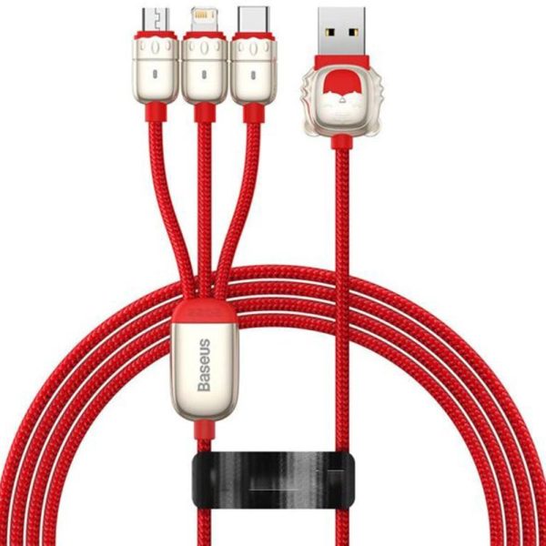 Baseus Casx010009 One For Three Data Cable Usb To M L C A Baseus Casx010009 One For Three Data Cable Usb To M L C A