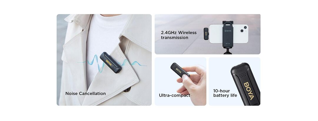 Boya By Wm3T2 U2 2 4Ghz Mini Wireless Microphone For Android B