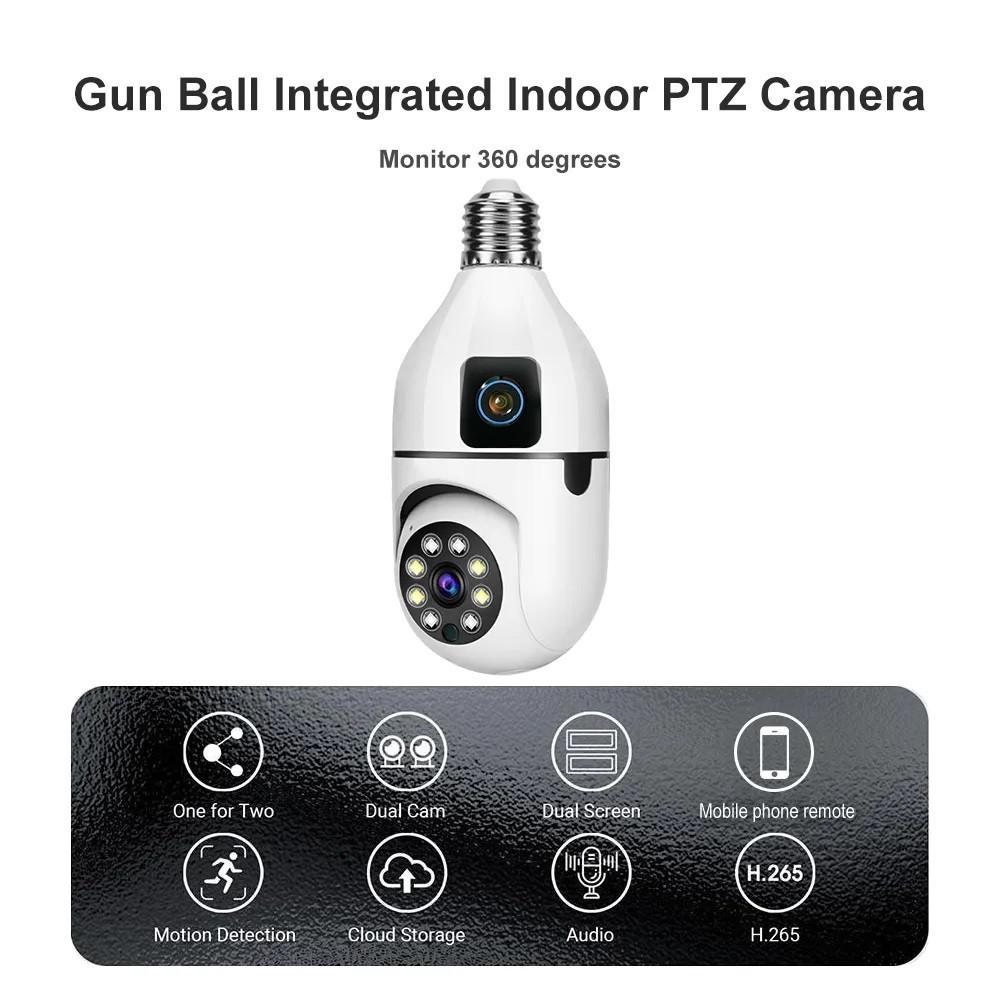 Dual Lens V380 Pro Ptz Bulb Ip Night Vision Camera A Dual Lens V380 Pro Ptz Bulb Ip Night Vision Camera A