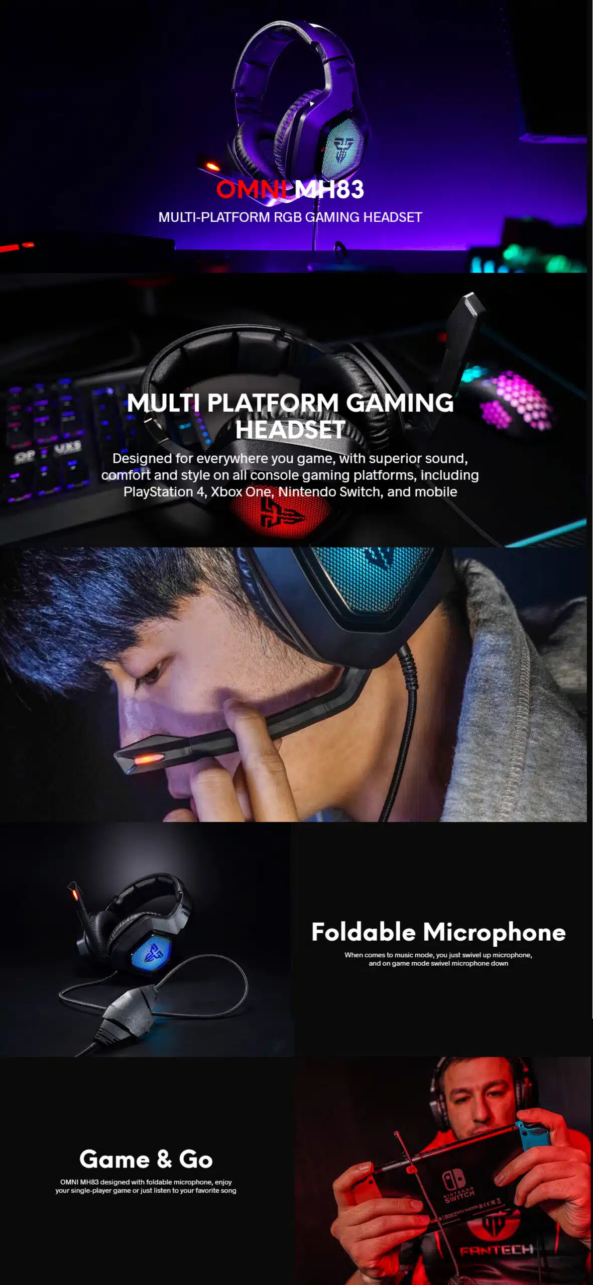 Fantech Mh83 Omni Rgb Gaming Headphone G Fantech Mh83 Omni Rgb Gaming Headphone G