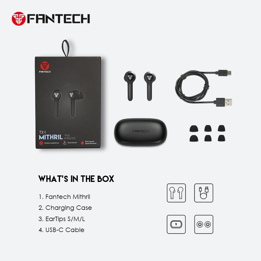 Fantech Tws Tx 1 Mithril 5 0 Wireless Earbuds A Fantech Tws Tx 1 Mithril 5 0 Wireless Earbuds A