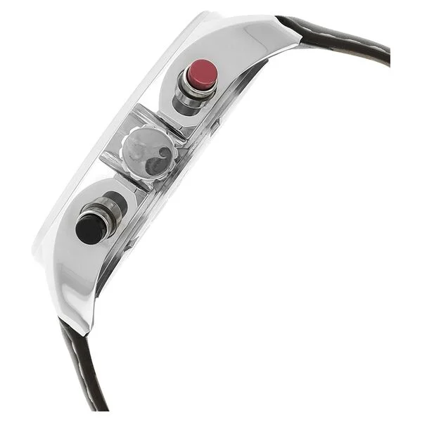 Fastrack Ns3072Sl01 Big Time Quartz Chronograph Dial Leather Strap Watch B