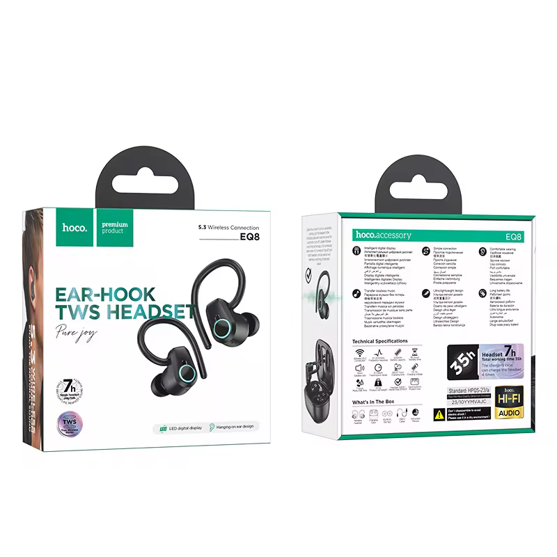 Hoco Eq8 Pure Joy In Ear True Wireless Bt Headset A Hoco Eq8 Pure Joy In Ear True Wireless Bt Headset A