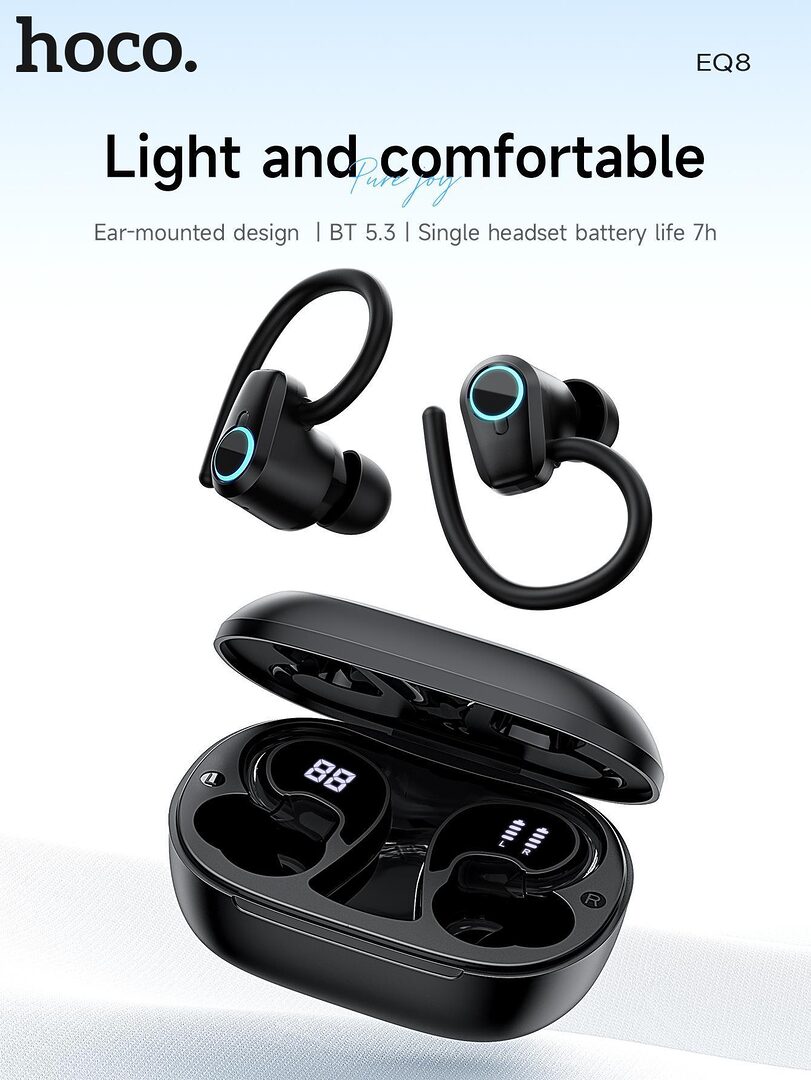 Hoco Eq8 Pure Joy In Ear True Wireless Bt Headset C Hoco Eq8 Pure Joy In Ear True Wireless Bt Headset C