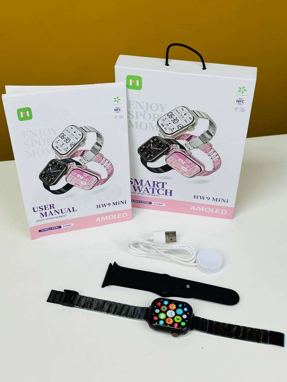 Hw9 Mini Smartwatch Black Color A Hw9 Mini Smartwatch Black Color A