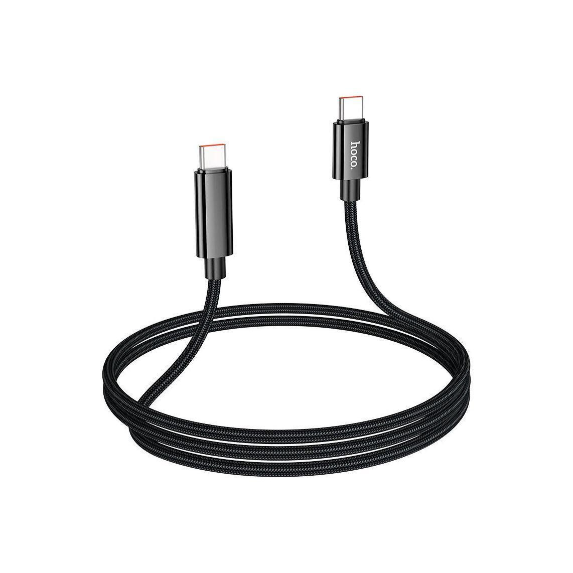 Hoco U125 Benefit 100W Fast Charging Data Cable With Display (Type C To Type C) E Hoco U125 Benefit 100W Fast Charging Data Cable With Display (Type C To Type C) E