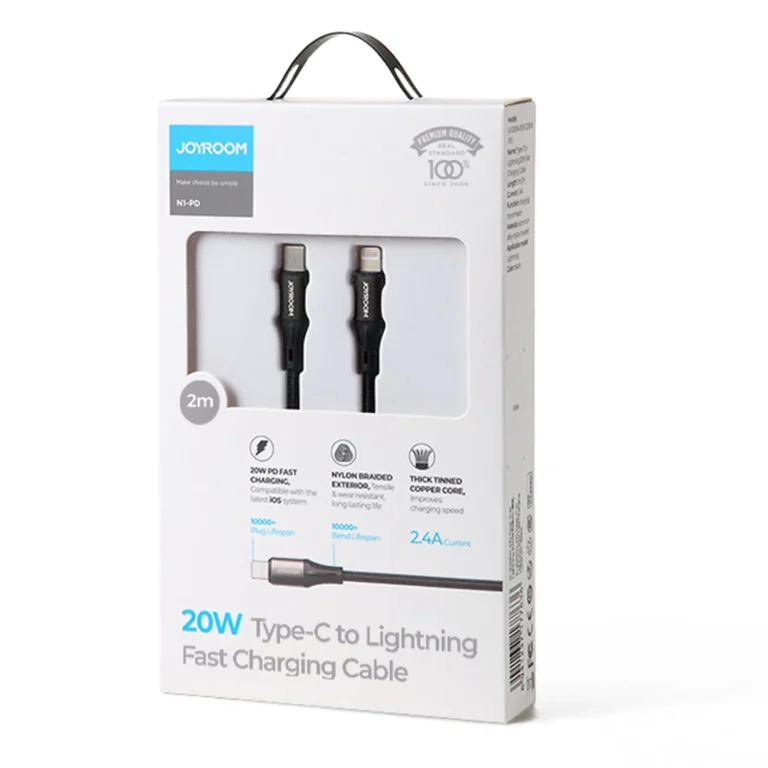 Joyroom N1 Pd 20W Type C To Lightning Pd Fast Charging Cable D Joyroom N1 Pd 20W Type C To Lightning Pd Fast Charging Cable D