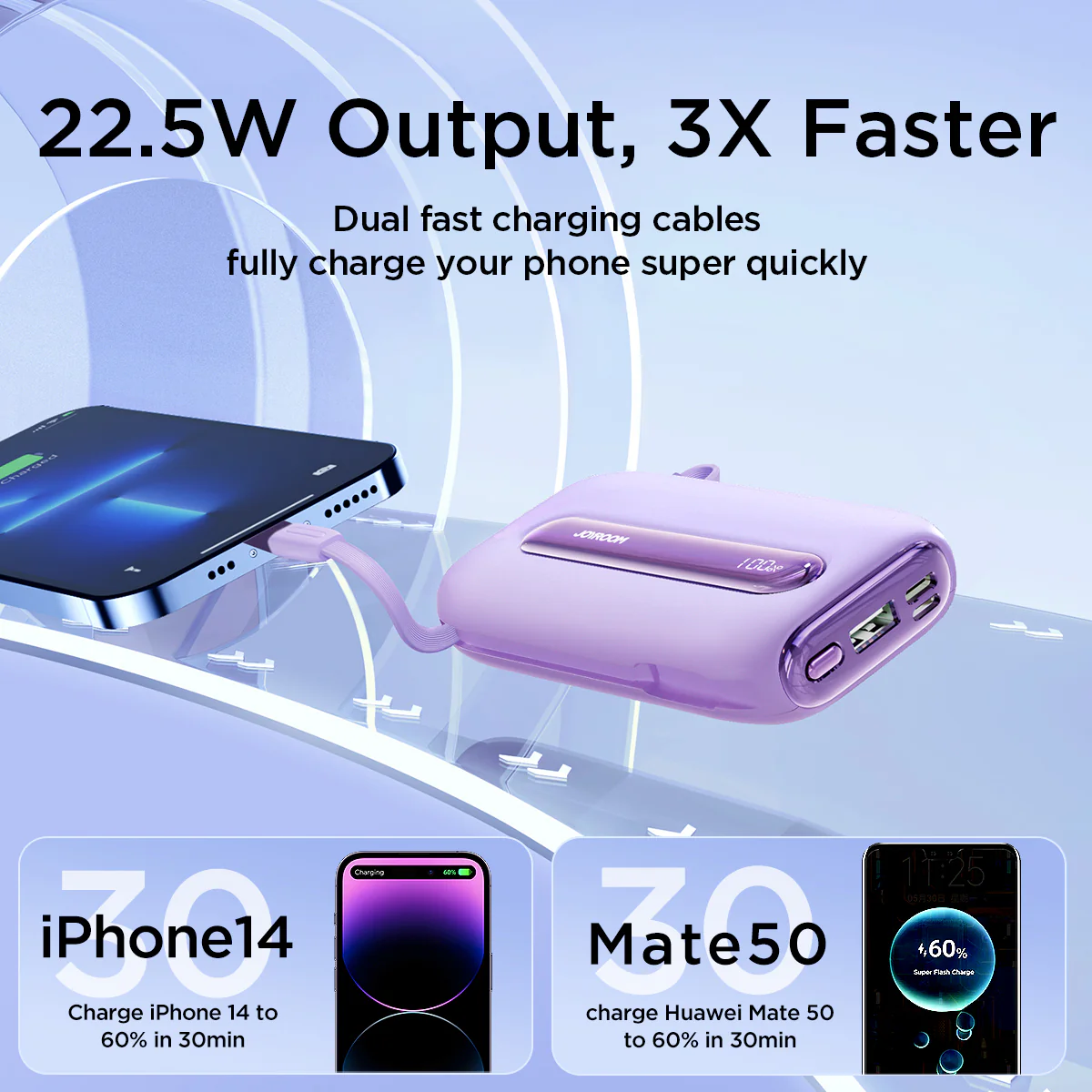 Joyroom Jr L012 Plus Colorful Series 22 5W Mini Power Bank With Dual Cables 20000Mah B Joyroom Jr L012 Plus Colorful Series 22 5W Mini Power Bank With Dual Cables 20000Mah B