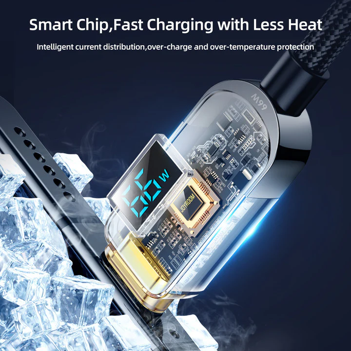 Joyroom S Ac066A4 66W Type C Fast Charging Cable With Digital Display B Joyroom S Ac066A4 66W Type C Fast Charging Cable With Digital Display B