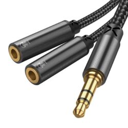 Joyroom SY A04 Male to Female Y splitter Audio Cable Support Voice Call a