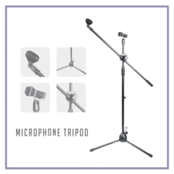 LW 38 Microphone Stand With Adjustable Two Microphone From Floor To Standing Position