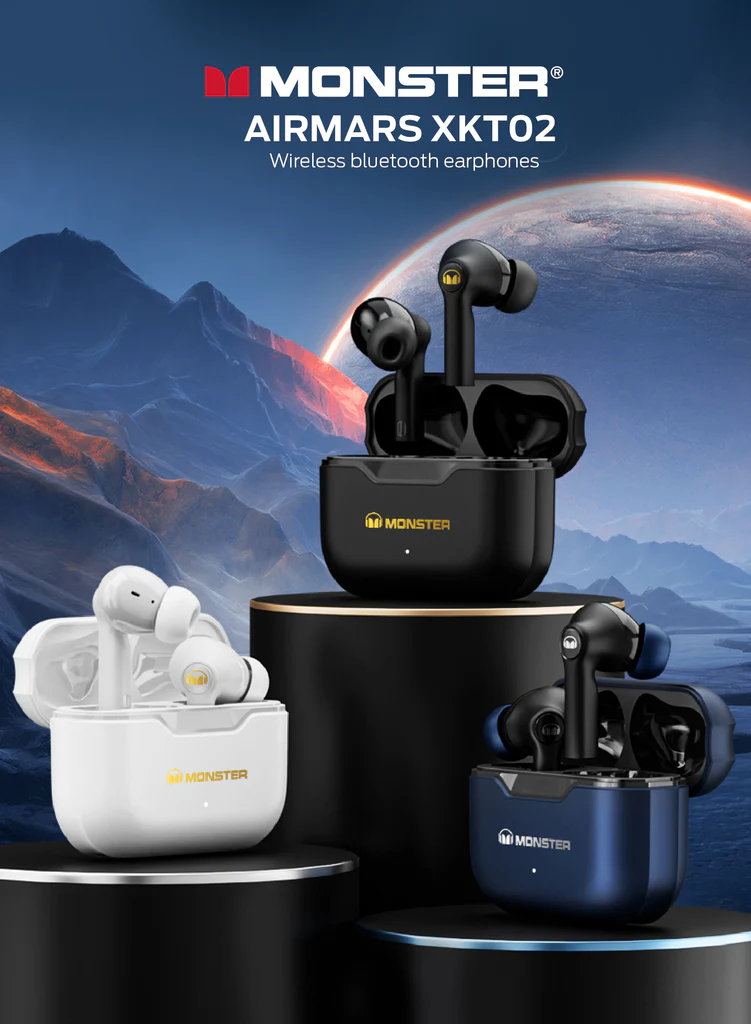 Monster Airmars Xkt02 True Wireless Bluetooth Earphones A Monster Airmars Xkt02 True Wireless Bluetooth Earphones A