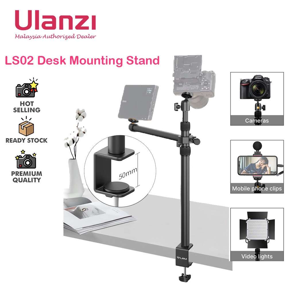 New! Overhead Desk Mount Stand For Dslr, Dslr &Amp; Ring Lights (Ulanzi Vijim Ls02) A New! Overhead Desk Mount Stand For Dslr, Dslr &Amp; Ring Lights (Ulanzi Vijim Ls02) A