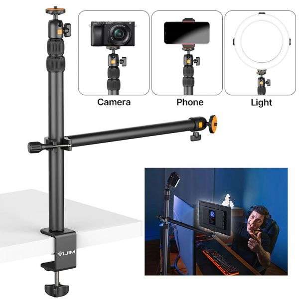 New! Overhead Desk Mount Stand For Dslr, Dslr &Amp; Ring Lights (Ulanzi Vijim Ls02) C New! Overhead Desk Mount Stand For Dslr, Dslr &Amp; Ring Lights (Ulanzi Vijim Ls02) C