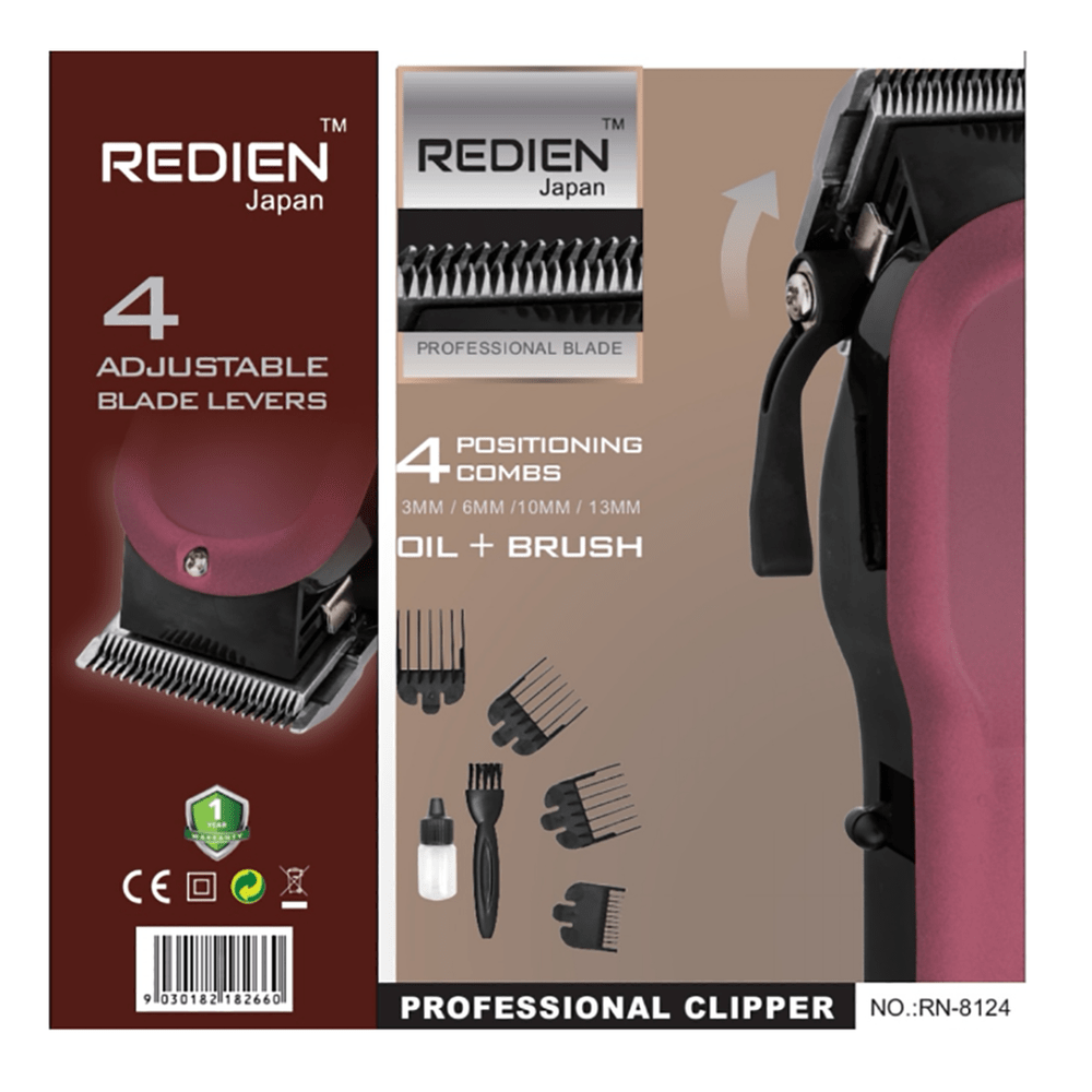 Redien Rn 8124 Professional Electric Cord Operation Sharp And Endurance Blade Hair Clipper B Redien Rn 8124 Professional Electric Cord Operation Sharp And Endurance Blade Hair Clipper B