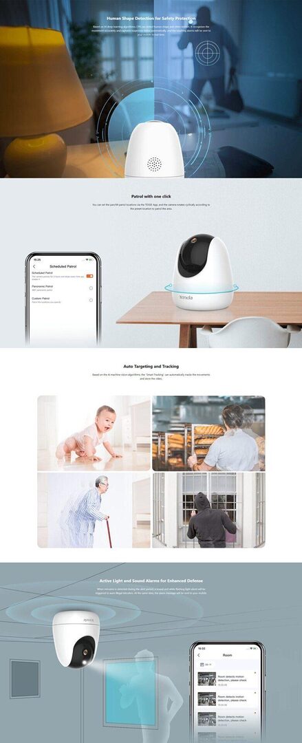 Tenda Cp6 2K Security Pan Tilt Camera C Tenda Cp6 2K Security Pan Tilt Camera C