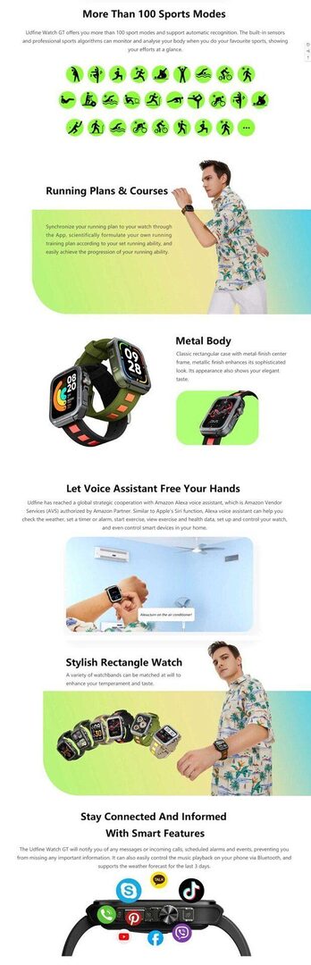 Udfine Watch Gt Bluetooth Calling Smartwatch C
