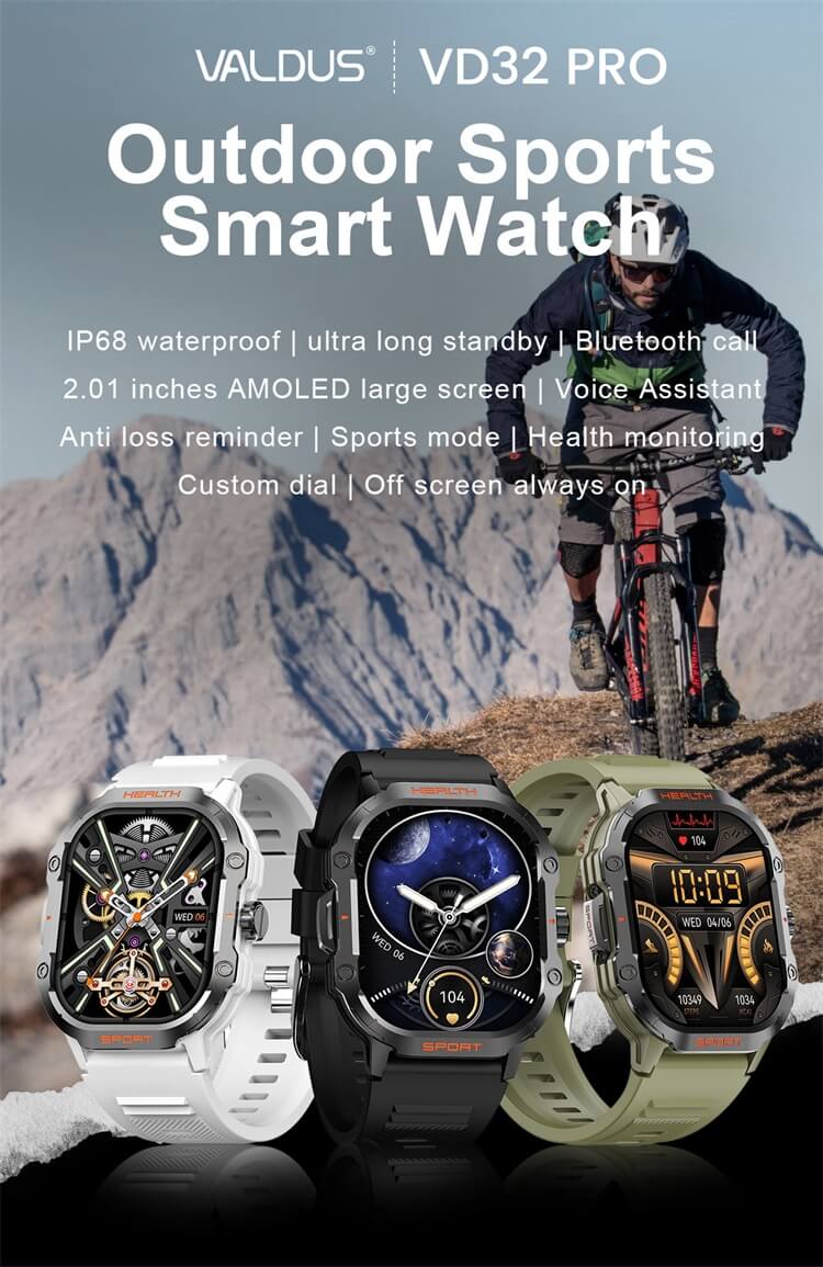 Valdus Vd32 Pro Smartwatch Outdoor Sports Watch Long Battery Life Lightweight Wearing A Valdus Vd32 Pro Smartwatch Outdoor Sports Watch Long Battery Life Lightweight Wearing A