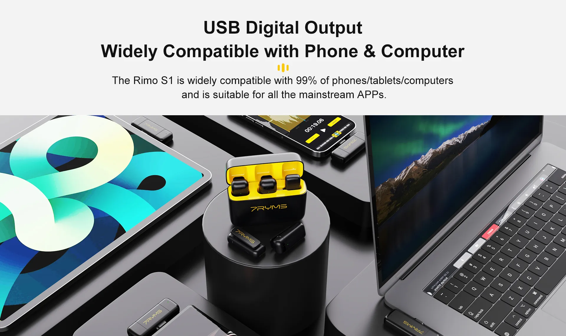 7Ryms Rimo S1 Uc Wireless Lavalier Microphone For Usb C Phone D 7Ryms Rimo S1 Uc Wireless Lavalier Microphone For Usb C Phone D