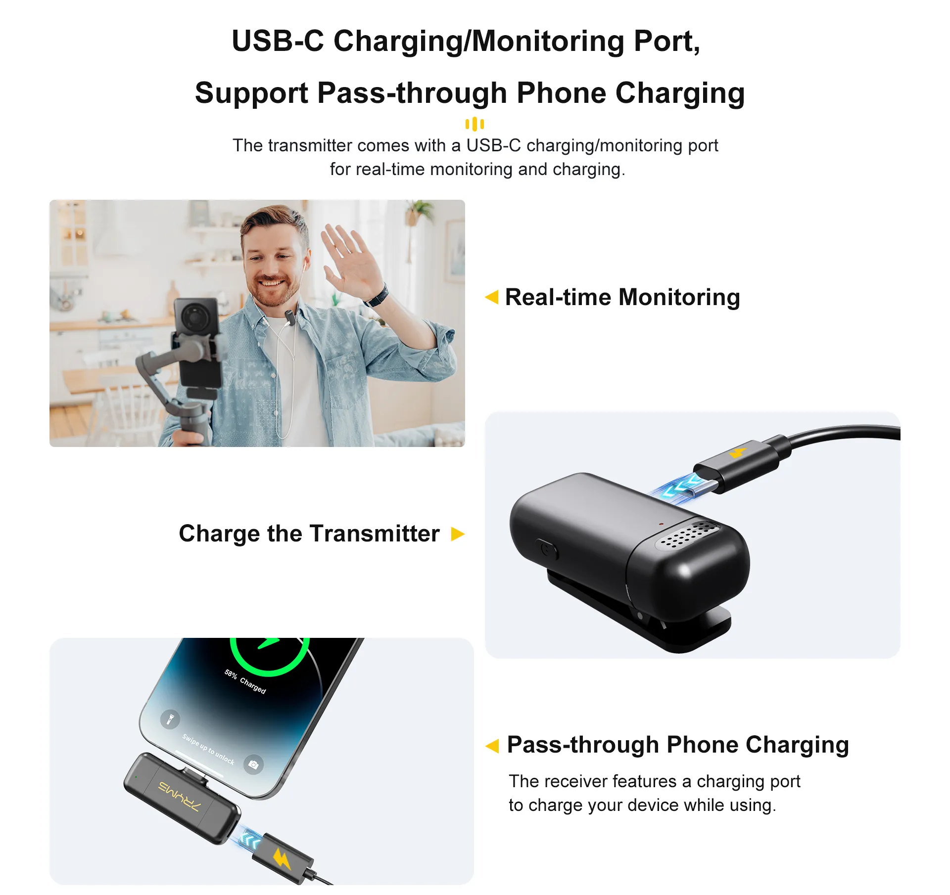 7Ryms Rimo S1 Uc Wireless Lavalier Microphone For Usb C Phone F 7Ryms Rimo S1 Uc Wireless Lavalier Microphone For Usb C Phone F