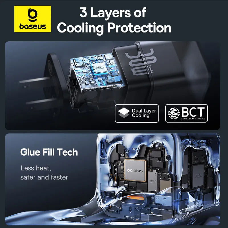 Baseus Gan5 30W Type C Fast Charging Charger D Baseus Gan5 30W Type C Fast Charging Charger D