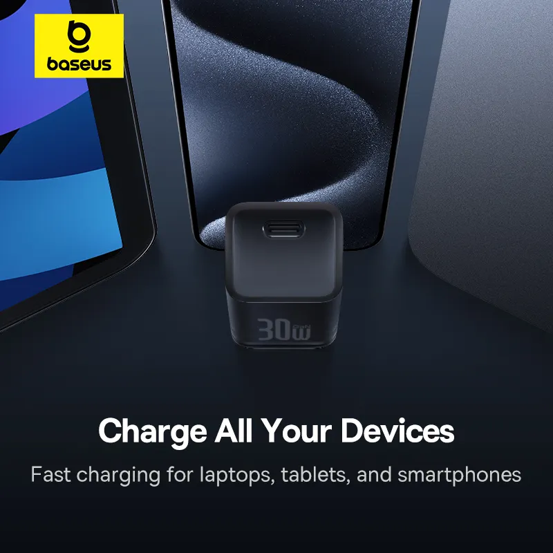 Baseus Gan5 30W Type C Fast Charging Charger E Baseus Gan5 30W Type C Fast Charging Charger E