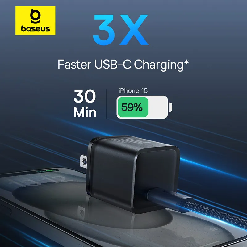 Baseus Gan5 30W Type C Fast Charging Charger R Baseus Gan5 30W Type C Fast Charging Charger R