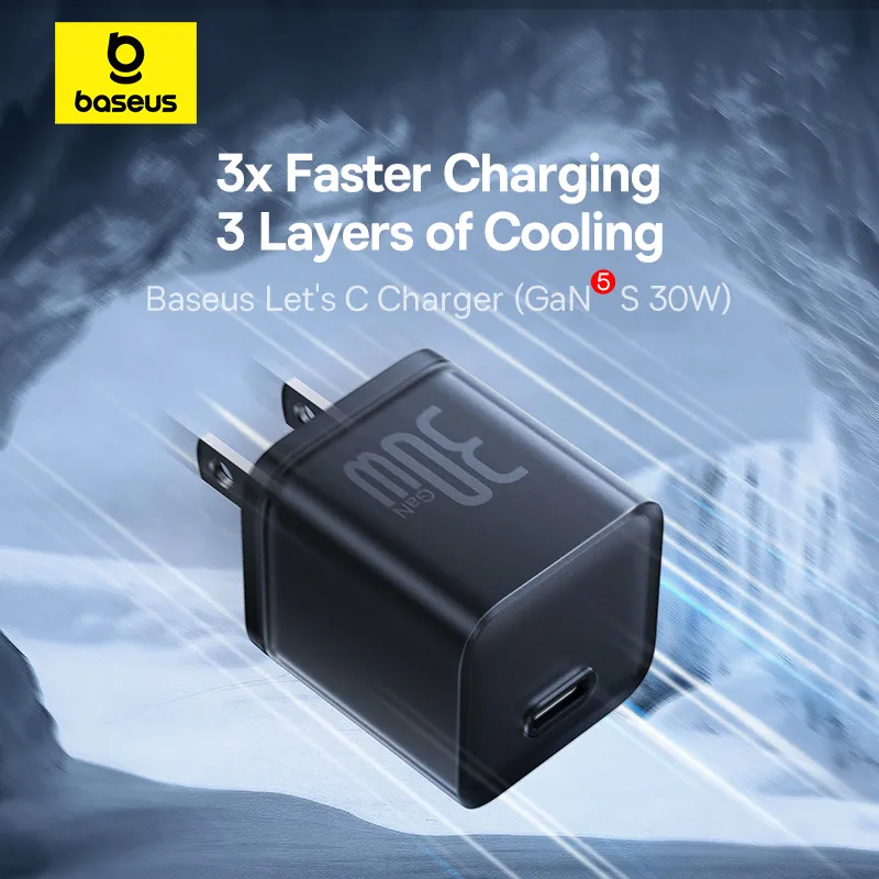 Baseus Gan5 30W Type C Fast Charging Charger Baseus Gan5 30W Type C Fast Charging Charger