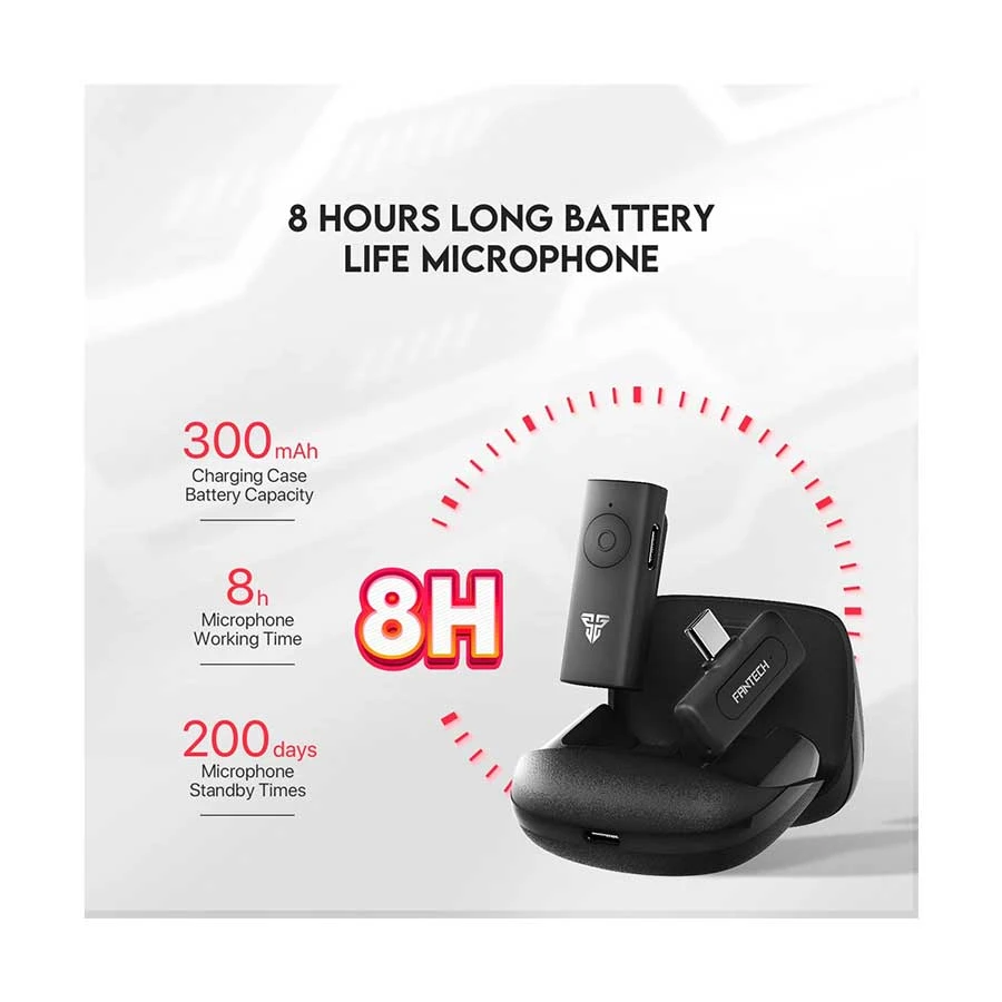 Fantech Leviosa Air Wmv11C Wireless Microphone For Type C Devices (Single Mic) A Fantech Leviosa Air Wmv11C Wireless Microphone For Type C Devices (Single Mic) A