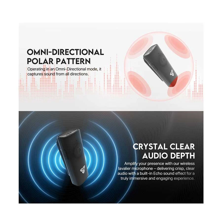 Fantech Leviosa Air Wmv11C Wireless Microphone For Type C Devices (Single Mic) C Fantech Leviosa Air Wmv11C Wireless Microphone For Type C Devices (Single Mic) C