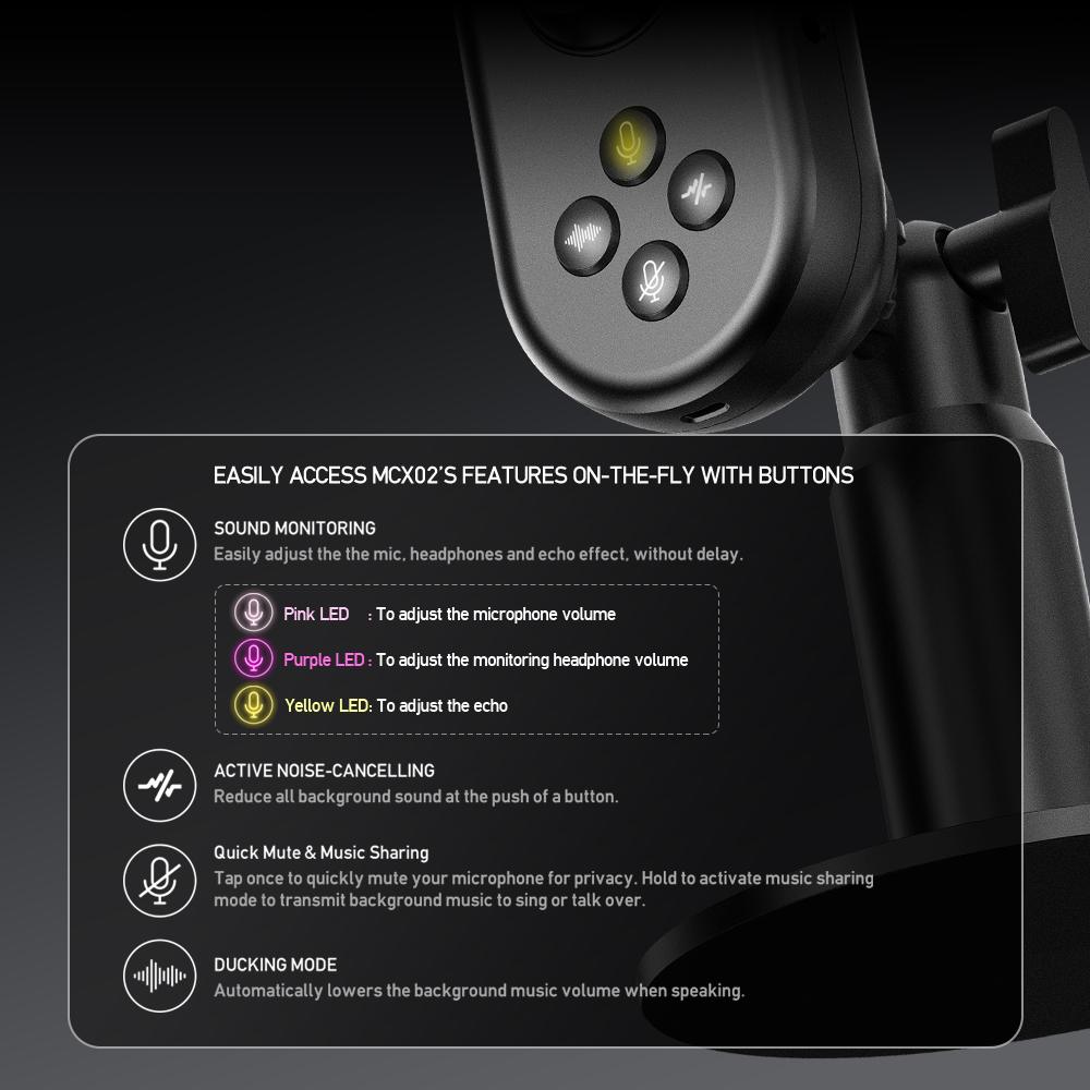 Fantech Mcx02 Leviosa Live Wired Professional Condenser Smart Microphone A Fantech Mcx02 Leviosa Live Wired Professional Condenser Smart Microphone A