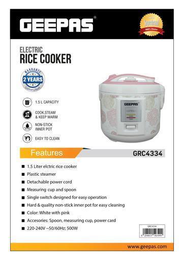 Geepas Grc4334 Electric Rice Cooker D