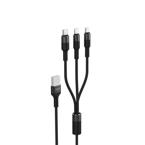 Havit H691 3 In 1 Micro Usb, Lightning, Type C Data And Charging Cable Havit H691 3 In 1 Micro Usb, Lightning, Type C Data And Charging Cable