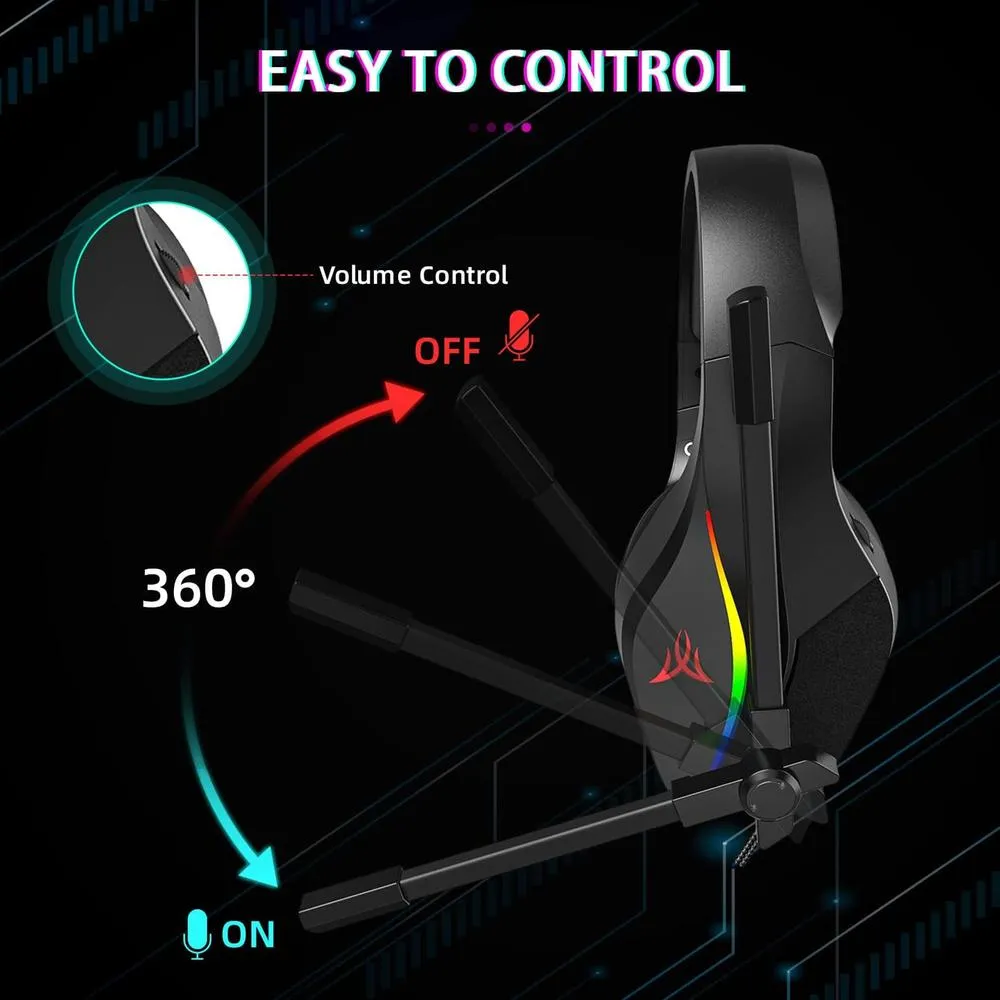 Havit H2011D Pro Over Ear Wired Rgb Gaming Headphone A Havit H2011D Pro Over Ear Wired Rgb Gaming Headphone A