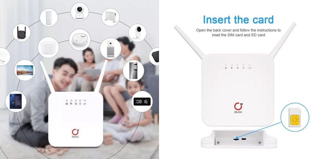 Olax Ax6 Pro 4G Lte Wifi Router With Sim Card Slot A Olax Ax6 Pro 4G Lte Wifi Router With Sim Card Slot A