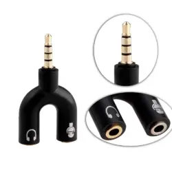 U Shape Converter  3.5mm Audio Splitter For Headphone and Microphone