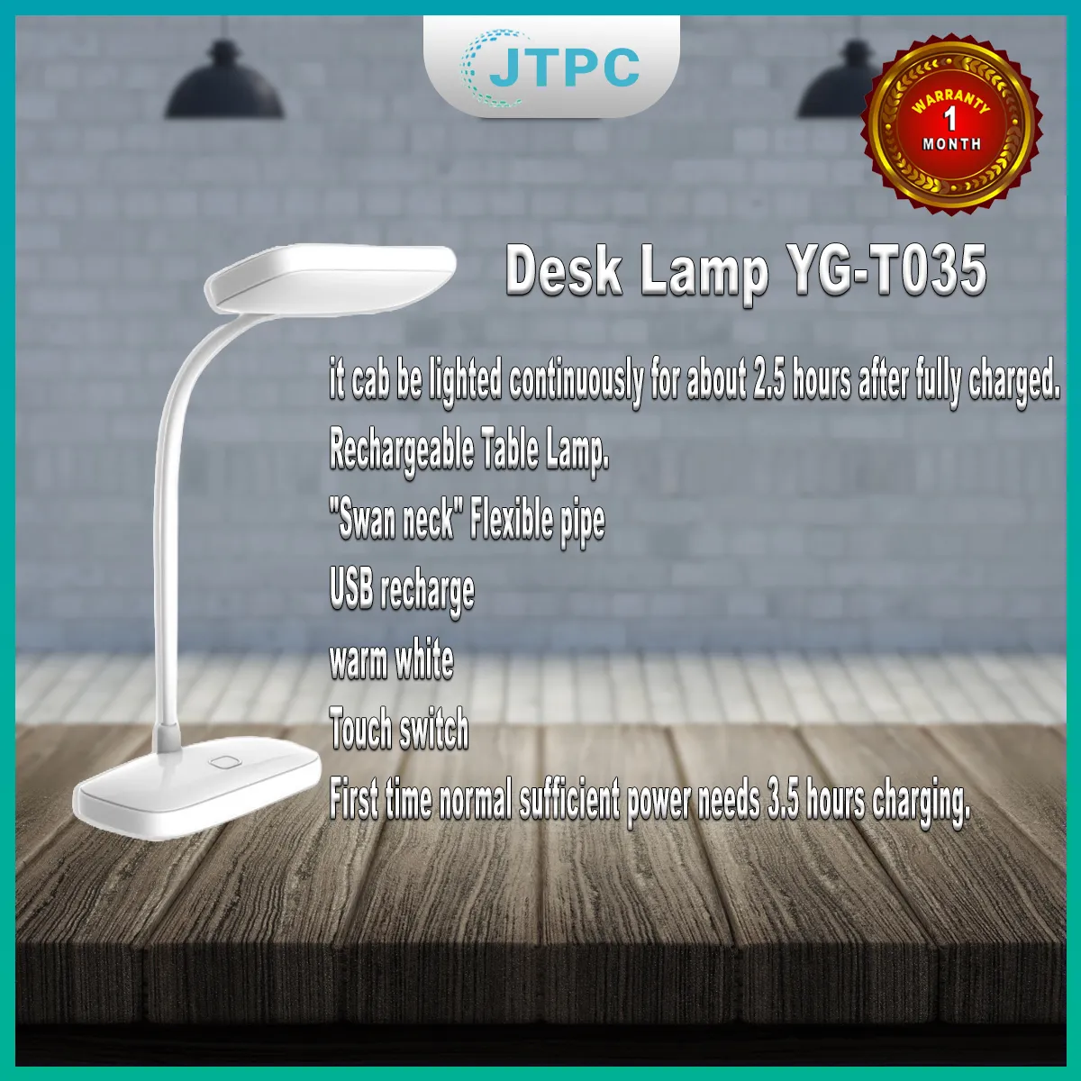 Yg T035 Rechargeable Desk Lamp Yg T035 Rechargeable Desk Lamp