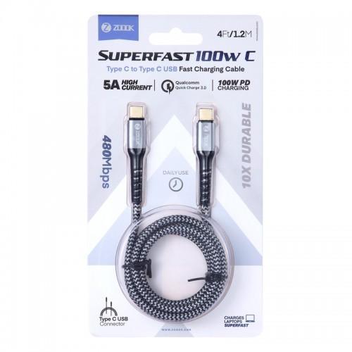 Zoook Superfast 100W C Usb Type C To Type C Fast Charging Cable B Zoook Superfast 100W C Usb Type C To Type C Fast Charging Cable B