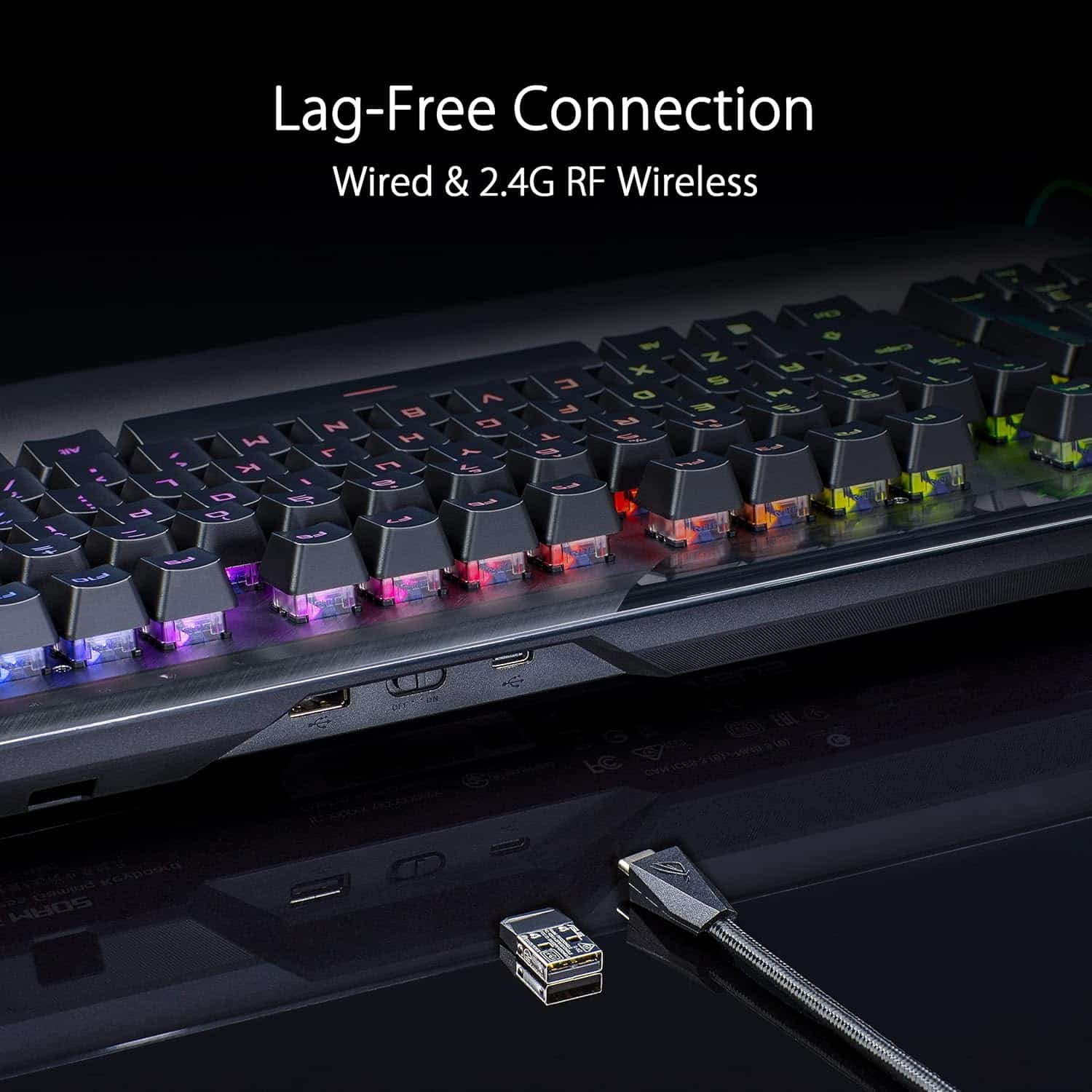 Asus Ma02 Rog Claymore Ii Blue Switch Wireless Mechanical Gaming Keyboard C